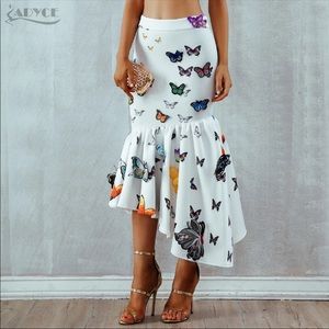 New Spring Women Elegant High Waist Skirts